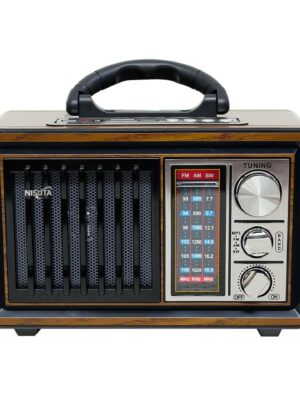 Radio AM/FM vintage con MP3/BT,AUX, Linterna Nisuta NSRV18
