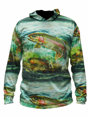 Remera Manga Larga Con Capucha Pesca