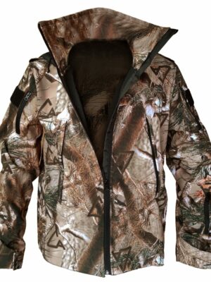 Campera Softshell Tricapa Campinox Camu Real 3d Impermeable
