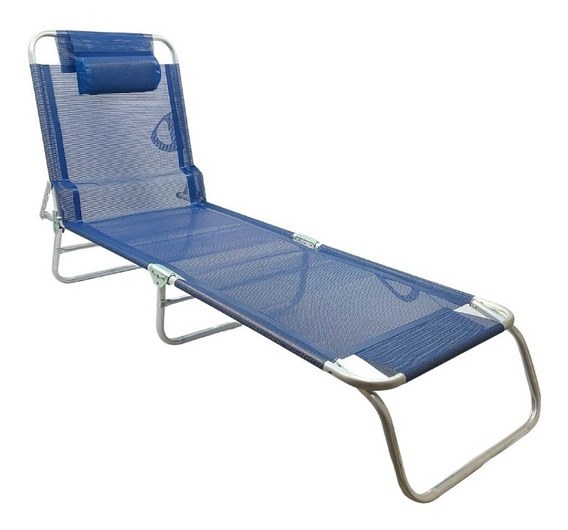 Reposera Plegable Campinox Reclinable Cama Confort 110kg