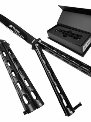 Cuchillo Mariposa Balisong Trento Kunai Black Navaja Trucos
