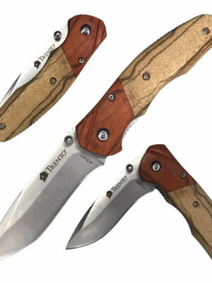 Navaja Cortaplumas Trento Hunter 220 + Estuche Color Madera